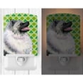 thumbnail image 2 of Caroline's Treasures SS4419CNL Keeshond St. Patrick's Day Shamrock Portrait Ceramic Night Light, 6x4x3", multicolor, 2 of 2