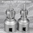 thumbnail image 2 of Integrated Internal & External Pipe Threading Tool, Electric Drill Compatible PVC Pipe Threader Kit, Suitable for 1/2 Inch and 3/4 Inch Plastic Pipes (1/2 in and 3/4 in), 2 of 7