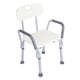 thumbnail image 1 of Silla de ducha médica Banco Asiento de baño Taburete Altura ajustable con respaldo Blanco Zimtown silla de baño, 1 of 7