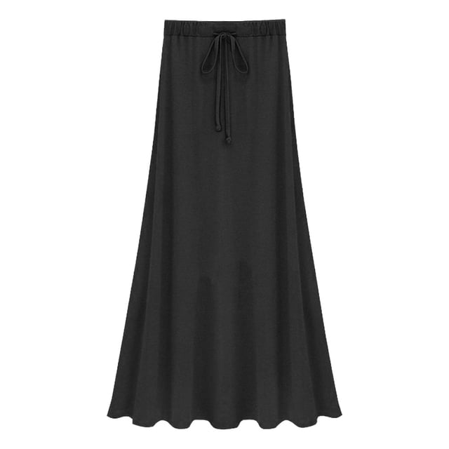 Falda midi larga acampanada con cintura elástica vintage para mujer Zhivalor BST2002585-2