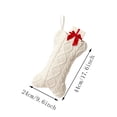thumbnail image 4 of Pet Christmas Stocking Knit White Christmas Stocking for Dogs Bone Shape Dog Stocking fo Family Holiday Mantel Door Tree Fireplace Wall Window Christmas Decorations by MPOISVA, 4 of 9