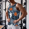 thumbnail image 5 of Gukieu Halloween Print Men's Quick Dry Fitness Vest, Round Neck Sleeveless Fitness Bodybuilding Top-X-Large, 5 of 7