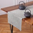 thumbnail image 4 of Linen Table Runner 120 Inches Long - Amalfi Stripe, 100% Pure Linen Black and White Farmhouse Table Runner 16 x 120 Inch for Dining, 4 of 5