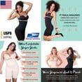thumbnail image 2 of Womens Shapewear Bodysuit High Waist Tummy Control with Butt Compression Flat Shorts Underwear Beige 3XL, 2 of 9