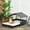 Cream White, variant on PawHut Extendable Outdoor Wicker Dog House W/ Roof for Small & Medium Dogs