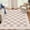Beige, variant on Scalloped Runner Rug 8*12 ft,Washable Non-Slip Kitchen/Hallway Rug,Farmhouse Checkerboard Indoor/Outdoor Carpet for Entryway, Porch, Laundry (Stain Resistant)