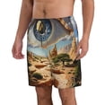 thumbnail image 2 of Fuzoiu Surreal Desert Eye Landscape Print Men's Beach Shorts,Men's Swim Trunks,Quick Dry Board Shorts with Pockets,Men's Bathing Suits for Surfing, Running, and Casual Wear-3X-Large, 2 of 6