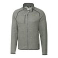 thumbnail image 2 of Men's Cutter & Buck Heather Gray Los Angeles Chargers Big & Tall Mainsail Sweater-Knit Full-Zip Jacket, 2 of 3