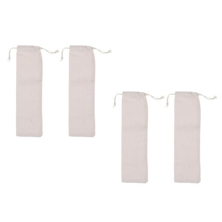 SEWACC 4Pcs Travel Straws Reusable With Case For Cutltery And Drinkware Storage