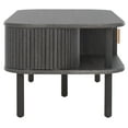 thumbnail image 4 of SAFAVIEH Tealla Modern 2 Door Wood Coffee Table, Distressed Black/Gold, 4 of 10