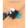 thumbnail image 4 of Cable largo Power Strip HANYCONY de 3 m con 8 salidas y 4 puertos USB, 4 of 7
