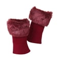 thumbnail image 4 of Women Autumn and Winter Short Turned Wool Warm Socks Boots Cover Knitting Wool Leg Protector, 4 of 4