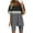 Dark Gray, variant on Viluyesy Printed Tops Short Pants Sets Womens Round Neck Summer T-Shirt and Shorts 2PC Fashionable Shirt and Shorts Sets Two PC White Size 2XL