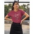 thumbnail image 2 of Vintage Flower Embroidery T-Shirt Women -Image by Shutterstock, Female Medium, 2 of 4