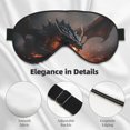 thumbnail image 4 of Salouo Fiery Black Dragon Attack Pattern Sleep Mask,Sleep Eye Mask & Blindfold Eye Sleep Shade Cover with Elastic Strap Soft Eye Cover Eyeshade for Night Sleeping Travel & Nap, 4 of 7
