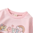 thumbnail image 4 of Newborn Baby Girl Fall Clothes Long Sleeve Crewneck Sweatshirt Romper Printing Onesie Oversized Sweater, 4 of 8