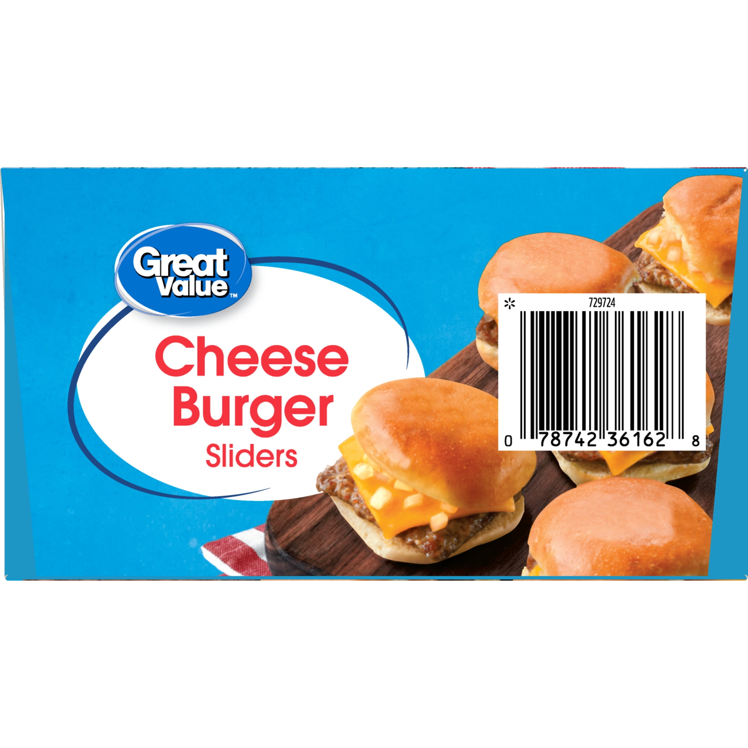 Great Value Cheese Burger Sliders, 16 Count (Frozen) - Walmart.com