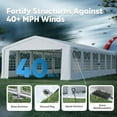thumbnail image 5 of Quictent 20'x 40' Upgraded Galvanized Heavy Duty Gazebo Party Wedding Tent Canopy Carport Shelter with Carry Bags(20x40, White), Event Canopy, 5 of 8