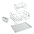 thumbnail image 4 of 16'' x 10'' x 11'' White Dish Drainer Drying Rack for Kitchen, Washing Organizer, Plate Bowl Cup Storage Holder, 4 of 10