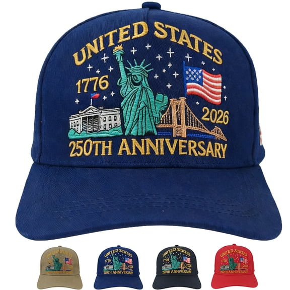 250 Anniversary USA Hat - Adjustable 250 Year American Anniversary Hat, Retro Embroidered Cap for Men Women Gifts