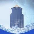 thumbnail image 4 of Cathalem Tank Tops Men Beach Wear Men’s Workout Sleeveless Shirt Muscle Shirt Tank Top(Blue,L), 4 of 5