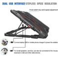 thumbnail image 4 of Laptop Cooling Pad, Laptop Cooler With 5 Quiet Red Led Fans For 12-17.3 Inch Laptop, Dual Usb 2.0 Ports, Portable 6 Angle Adjustable Laptop Stand For Gaming Laptop (Pc-R5), 4 of 7