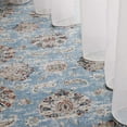 thumbnail image 2 of RUGKING Area Rug 5x7 Living Room Blue Rug Floor Indoor Floral Print Thin Carpet Foldable Retro Accent Rug Non Slip Kitchen Dining Room Bedroom Office, 2 of 7