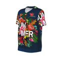 thumbnail image 2 of Rocae Summer Birds and Flowers for Breathable Men's Baseball T-Shirt Fashionable Casual Baseball Jersey, Moisture-wicking Sportswear Large, 2 of 9