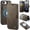 Brown, variant on Dteck Magnetic Wallet Case for iPhone 17e, iPhone 16e Shockproof Leather+TPU Card Slots RFID Blocking Case Compatible with Mag Safe Kickstand Flip Cover for iPhone 17e/16e , Green