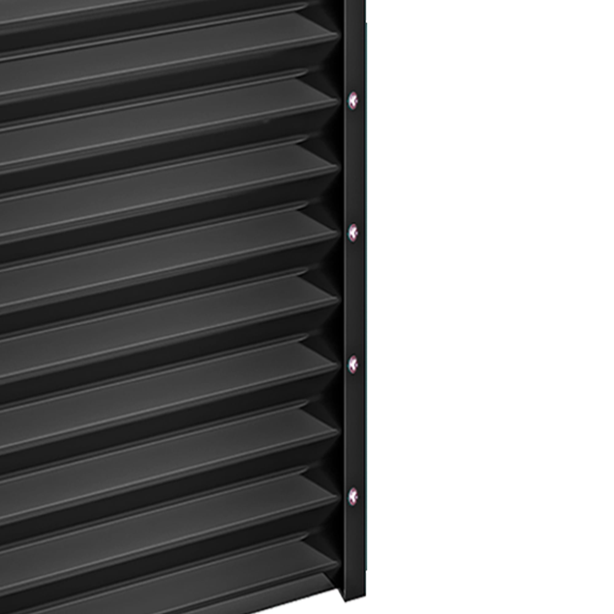 ModFusion 2 Pack 8x4x2 Ft High Metal Galvanized Raised Garden Bed Kit with Support Rod, Corner Panel Protection, Above Ground Planter Box, Large Gardening Pot, Dark Gray
