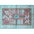 thumbnail image 1 of Ahgly Company Indoor Rectangle Animal Light Blue Traditional Area Rugs, 6' x 9', 1 of 4