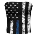 thumbnail image 3 of 4th of July Shirts for Women American Flag Printed Crop Top Strapless Bandeau Tube Top Sleeveless Backless Summer Tank Tops, 3 of 4