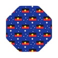 thumbnail image 4 of Set of 6 Australian Aboriginal Flag Drink Coasters for Coffee Table Leather Coaster for Decor Housewarming Octagon, 4 of 6