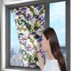 thumbnail image 4 of Lámina adhesiva estática para ventanas con motivos florales y arcoíris, 100 x 43 cm, adhesivo de PVC, 4 diseños botánicos para puertas de cristal, 4 of 5