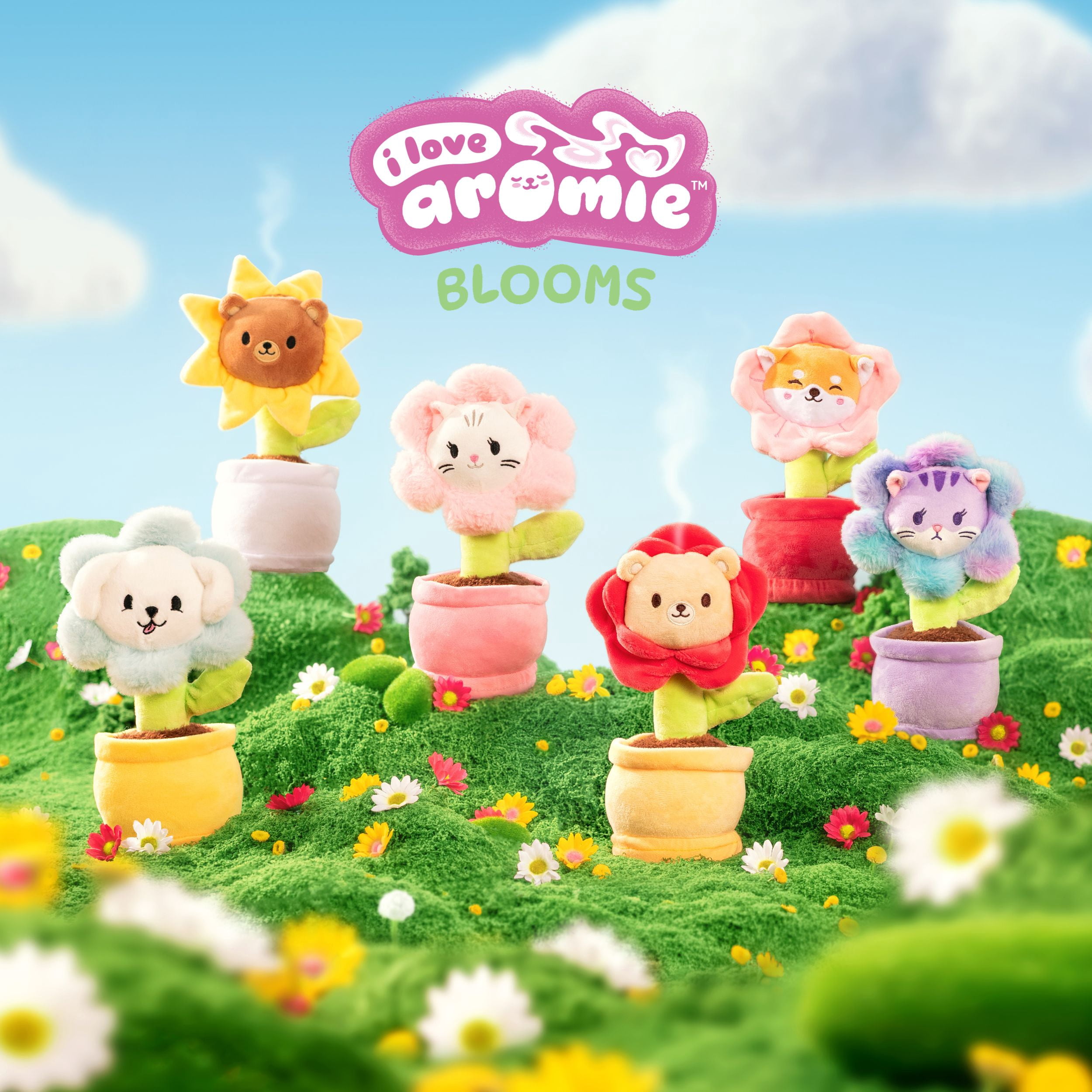 i love aromie™ Sunbud - Summer Berry Scented Flower Plush with Visible Magic Mist. Refillable Fragrance Toy for Kids 4+