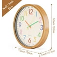 thumbnail image 2 of KABB Kids Wall Clock 12 Inch Quartz Analog Battery Operated Silent Non-Ticking, Easy to Read, 2 of 7