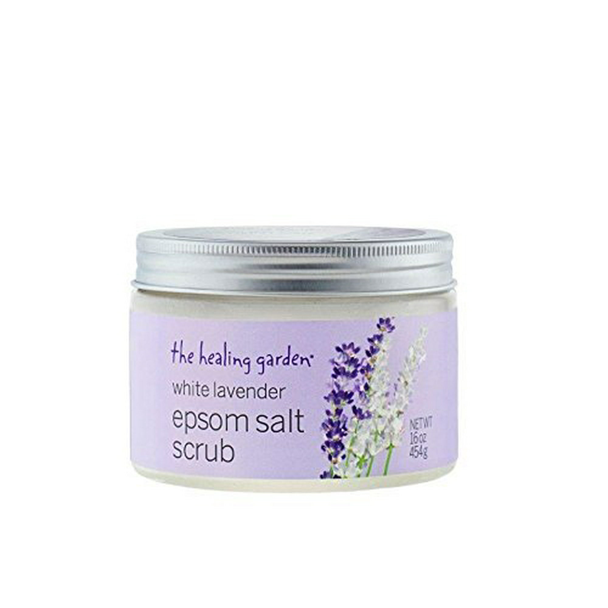 The Healing Garden White Lavender Epsom Salt Scrub 16 Oz