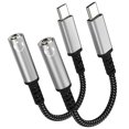 thumbnail image 1 of Adaptador USB C a conector para auriculares de 3,5 mm, paquete de 2 unidades SherAF, 1 of 7
