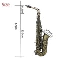 thumbnail image 2 of Saxofón Alta Calidad con Acabado Antiguo Curva Eb Mi Bemol Saxofón Alto Sax Abulón Shell Dominante Patrón Carve con Caso Guantes Paño de Limpieza Correas Cepillo de Grasa Maboto Saxofón, 2 of 6