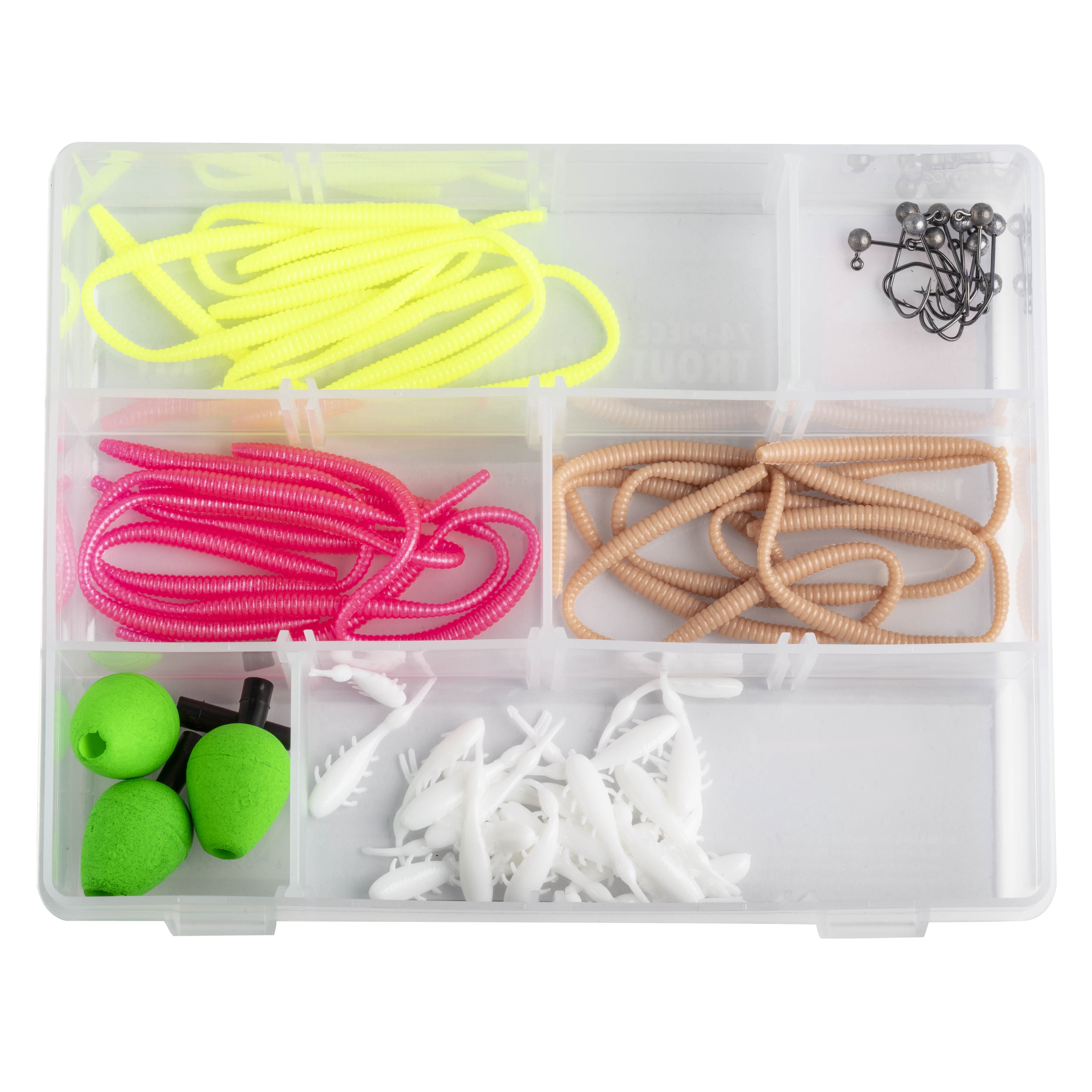 管釣り 渓流 等のボックスセット Ozark Trail 74Piece Trout Fishing Tackle Box Kit - Walmart.com