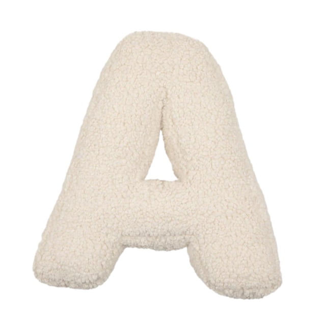 Almohada de peluche con letras, cojín decorativo para regalo de cumpleaños, almohada decorativa con letras para sofá cama A