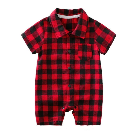 TOOYOU Girls Romper Spring And Summer Baby Short Sleeve Casual Lattice Holiday Pajama Playsuit Bodysuits For Toddler ,Size 3-6 Months Red