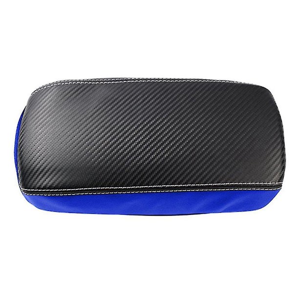 Caja protectora de cuero para reposabrazos de tapa de consola central de fibra de carbono para coche A