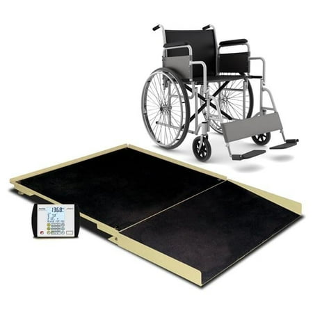 Detecto FHD-133-II-AC 3 x 3 ft. 1000 lbs Ramp MV1 Indicator AC Adapter Floor Scale