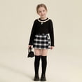 thumbnail image 4 of XXWXYD Kids Girls Plaid Skirt A-Line Wool Mini Liner Cute Elastic High Waisted School Unifor𝗆 Skort Tartan Pleated Fall Winter, 4 of 5