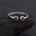 thumbnail image 4 of Garnet Ring, Men's Ring, Round Cut Ring, Wedding Ring, 925 Sterling Silver Ring, Gift For Him, 4 of 5