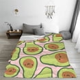 thumbnail image 5 of Pofeuu Cute Avocado Print Ultra-Soft Micro Fleece Blanket,for Bed Or Sofa,All Season Throw Blankets Flannel Blanket-50"x40", 5 of 7