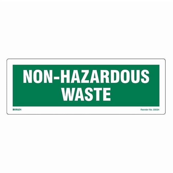 Brady DOT Handling Label,Waste,10" W,PK100 20034LS