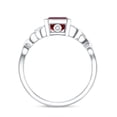 thumbnail image 2 of Solitaire Lab Created Ruby Celtic Ring with Diamond for Women - 2 Carat - AAAA Quality, 925 Sterling Silver, US 4.00, 2 of 8