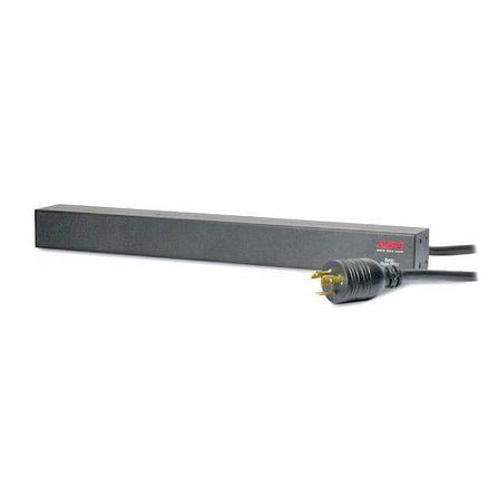 apc rack mount pdu, basic 208v/20a, (12) outlets, 1u horizontal rackmount (ap9566)